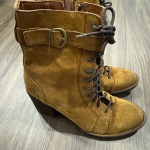 Born Tan Lace Up Boots